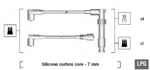 MAGNETI MARELLI Sytytysjohtosarja 941125290681